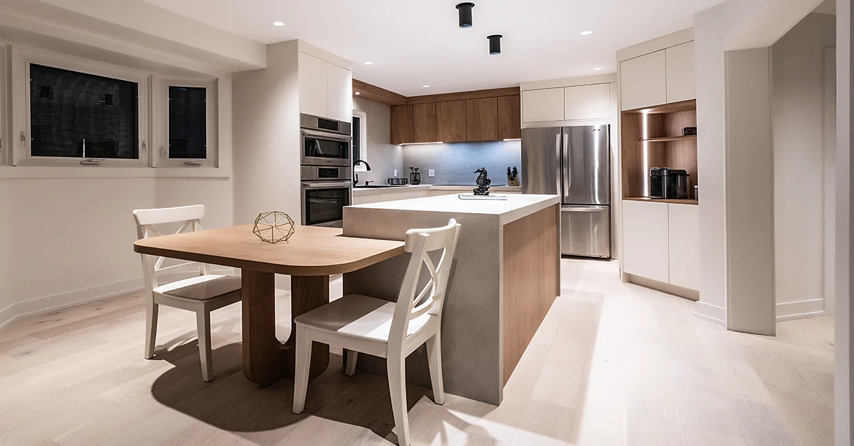 Custom home renovation in Newmarket featuring high-end flooring and bespoke cabinetry